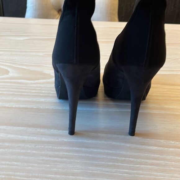 Stuart Weitzman Skyline Platform Boots Black Suede Leather size 9 - Picture 12 of 14